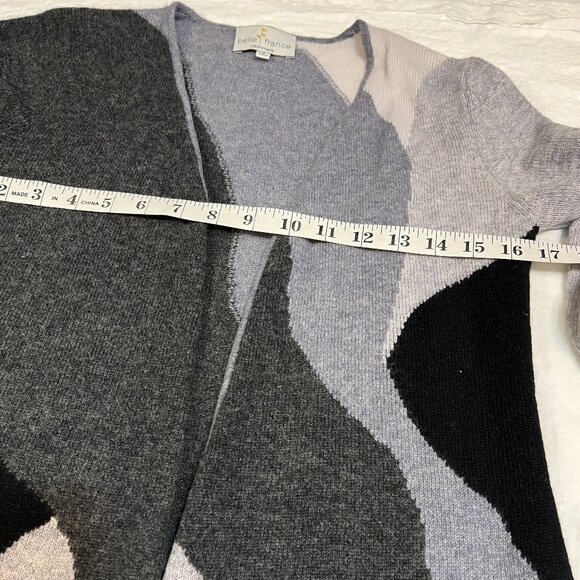 Belle France Cashmere Long Open Front Cardigan Sweater Women’s S Soft Luxury - Picture 6 of 9